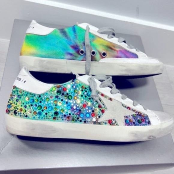 Golden Goose - Superstar Sneakers w/ Rainbow Crystals 38 - Picture 2 of 8
